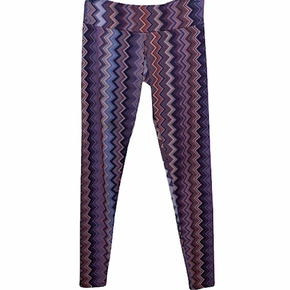 EUC Onzie Chevron Print Full Length Workout Leggings